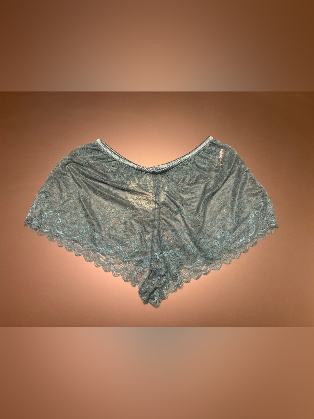 Lace Trim Women's Intimate Shorts - Teal